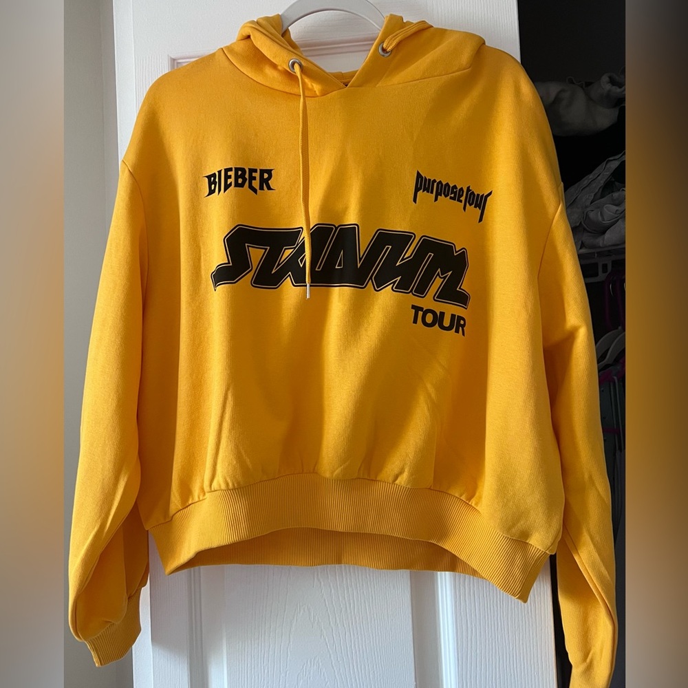 Divided X Justin Bieber Cropped Hoodie Purpose Tour Stadium Tour Size XL